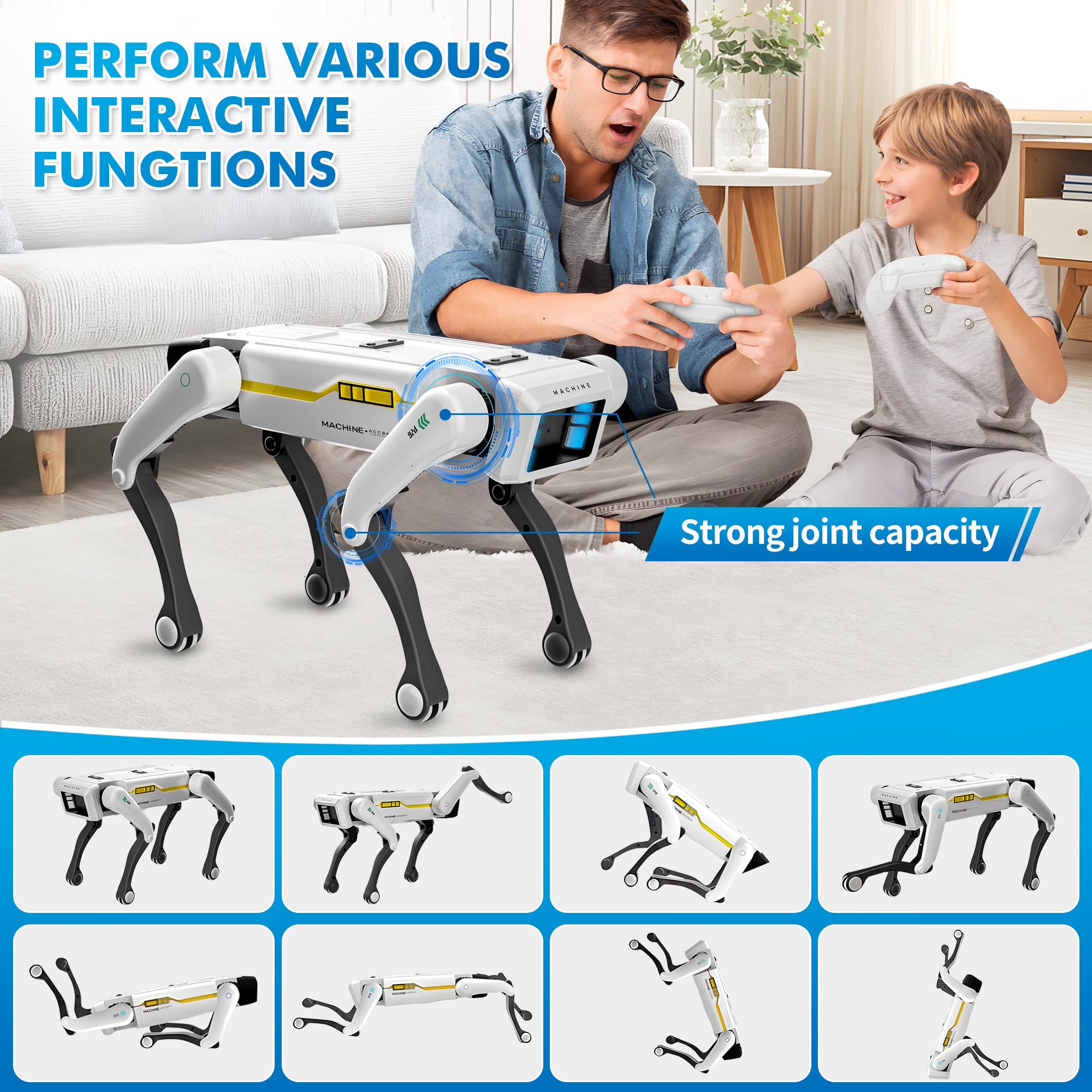 Shoot Robot Dog - Interactive STEM Pet with Voice Control, 30+ Actions & APP Programming, Durable Design for Kids Age 6+