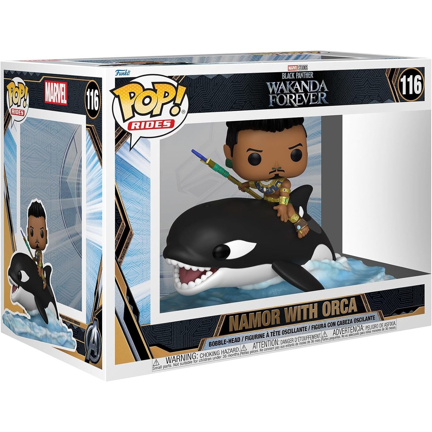 Funko Pop! Ride Super Deluxe Marvel Black Panther Wakanda Forever - Namor with Orca