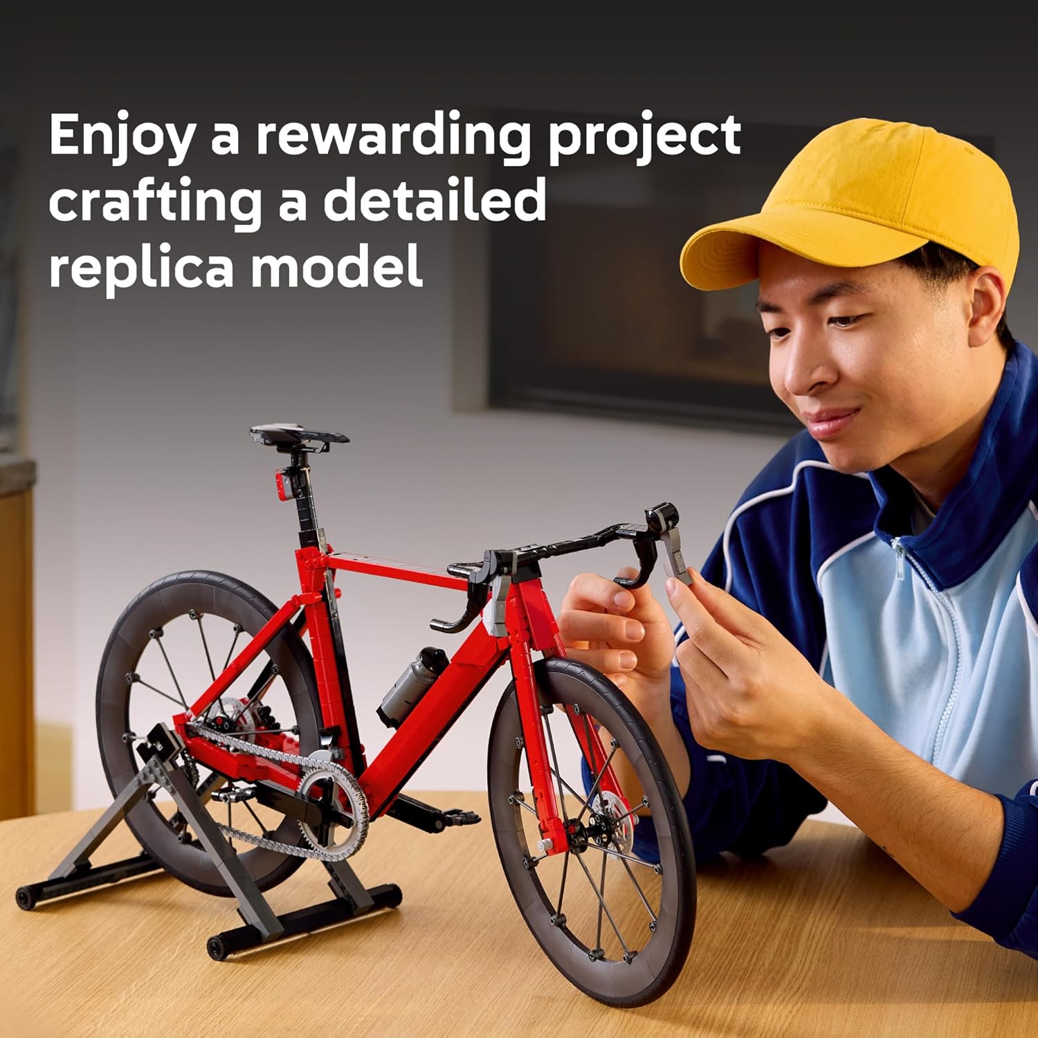 LEGO Icons Road Bike - Building Set for Adults, Ages 18+ - Racing Bike Home Office or Desk Decor - with Realistic Details - Gift for Men & Women - 11380
