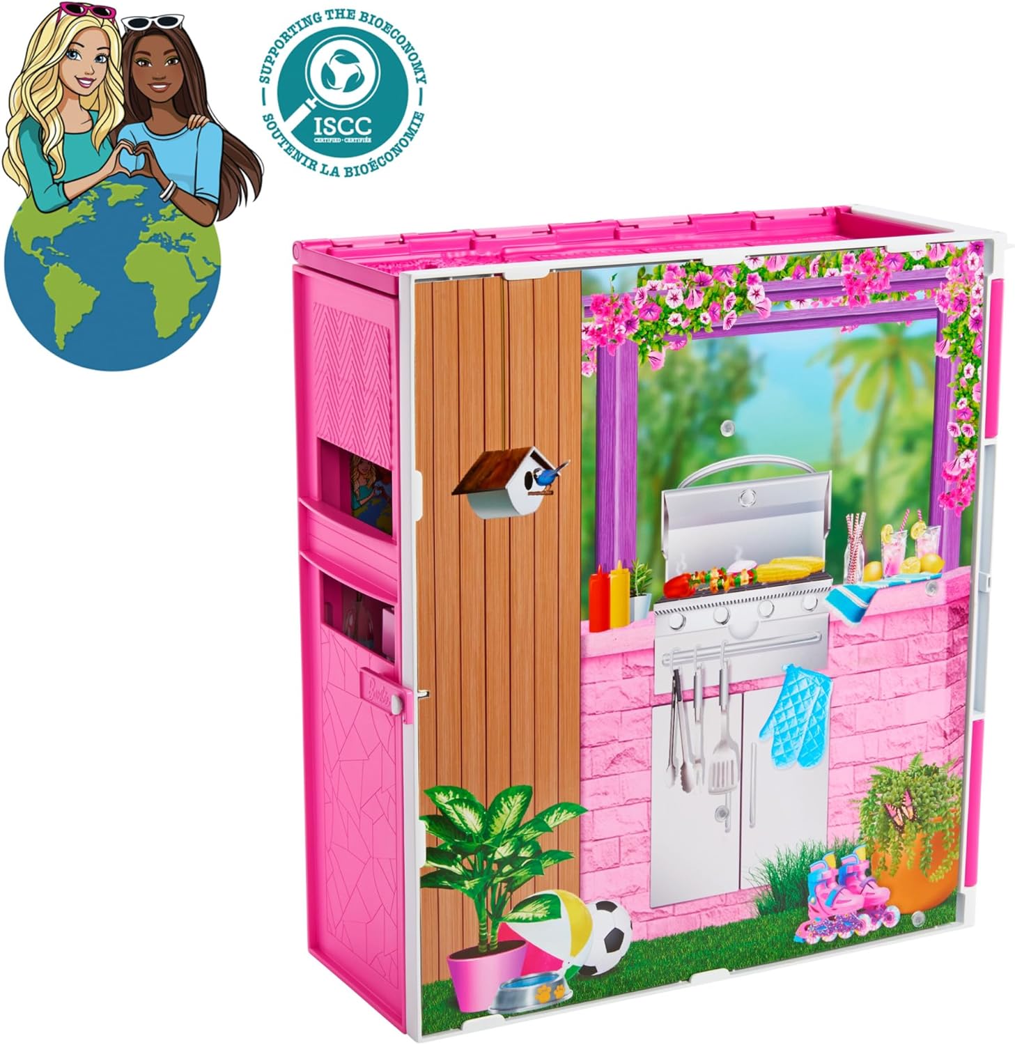 Mattel Barbie Getaway House, Doll House Playset With 4 Play Areas And 11 Decor Accessories & Doll