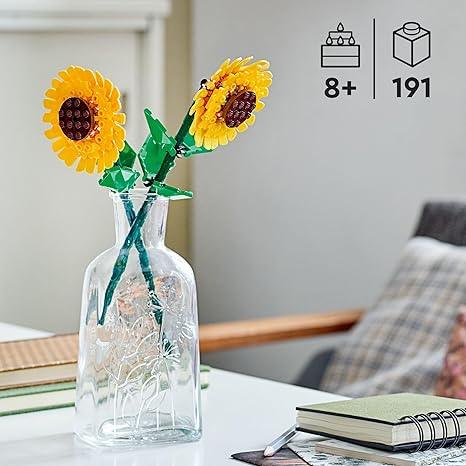 LEGO Sunflowers 40524 Building Kit, Artificial Flowers for Home Décor, Flower Building Toy Set for Kids, Sunflower Gift for Girls and Boys Ages 8 and Up