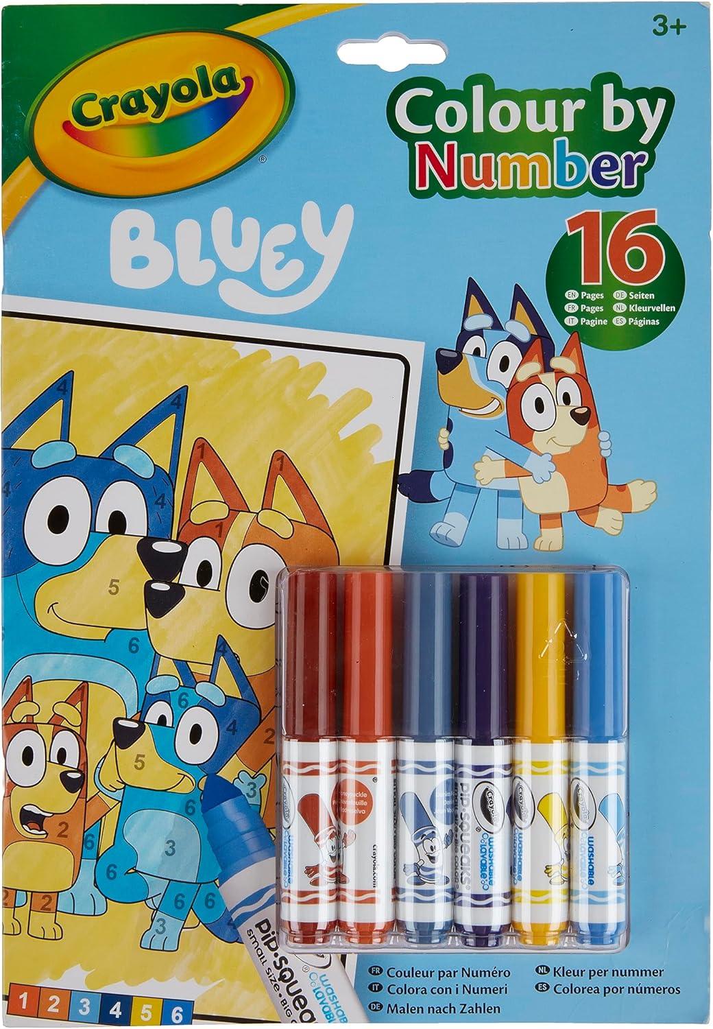 Crayola Color By Number Activity Book Bluey BumbleToys Crayola color by number activity book bluey bumbletoys