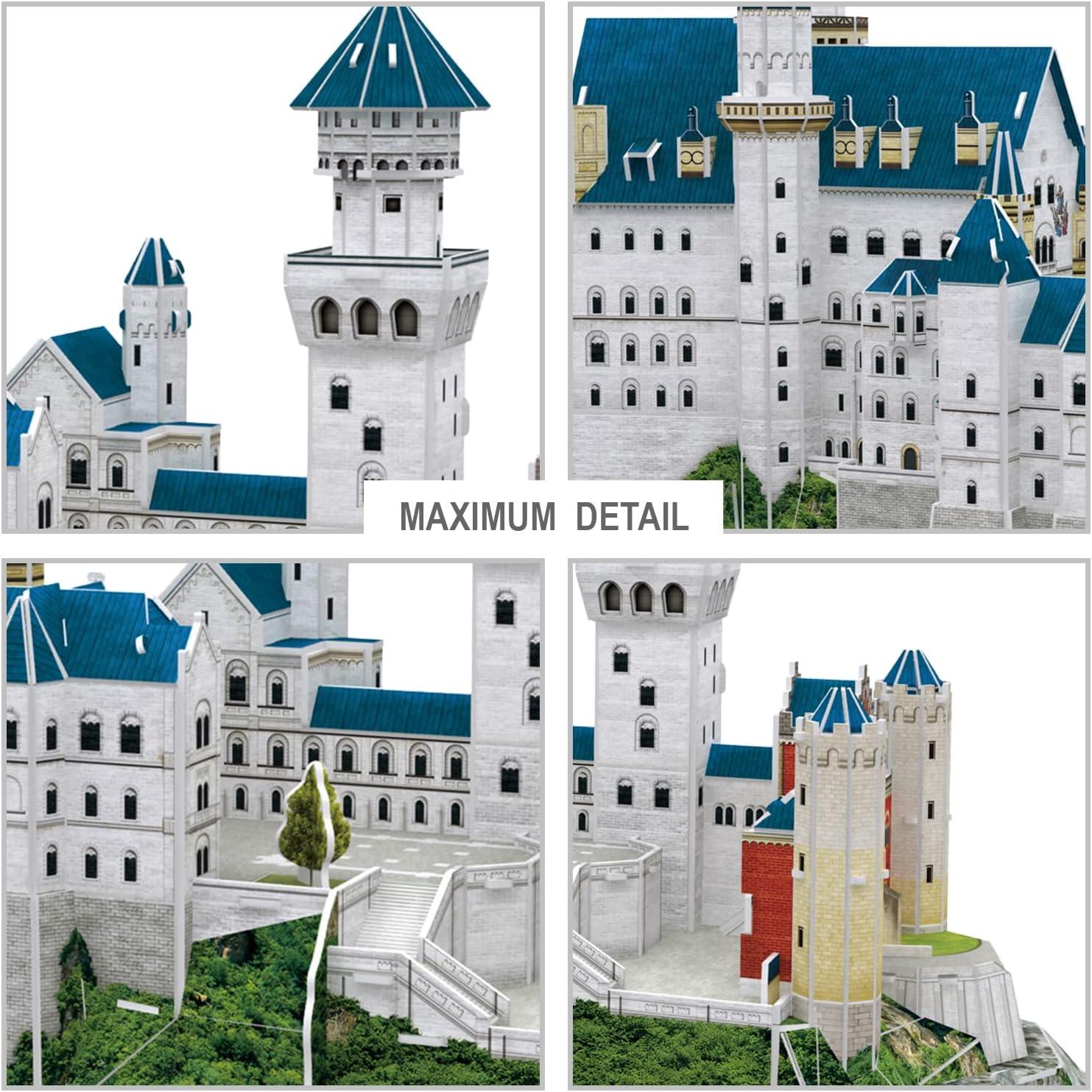 CubicFun National Geographic 3D Puzzle - Neuschwanstein Castle 121 Pcs with a Booklet