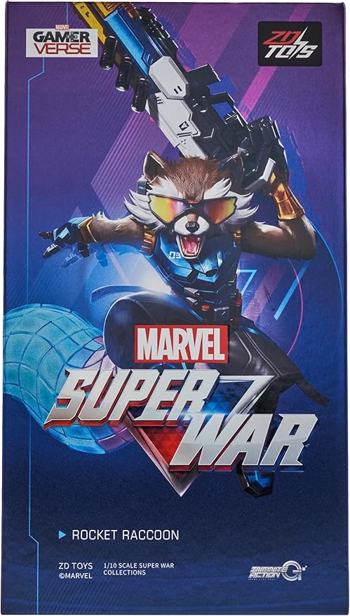 ZD Toys Super Heroes: Marvel - Guardians of The Galaxy - Gamerverse Rocket Raccoon: Super War Scale 1:10 Collection (Action Figure)
