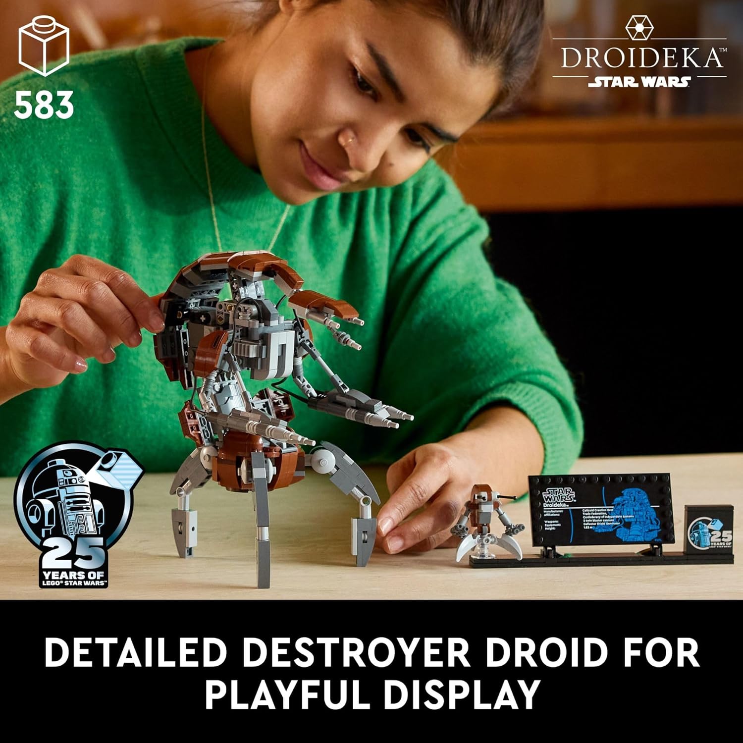 LEGO Star Wars Droideka Model for Build and Display, Collectible Brick Built Destroyer Droid Figure for May The 4th Be with You Décor, Star Wars Fan Gift Idea for Adults or Any Collector, 75381