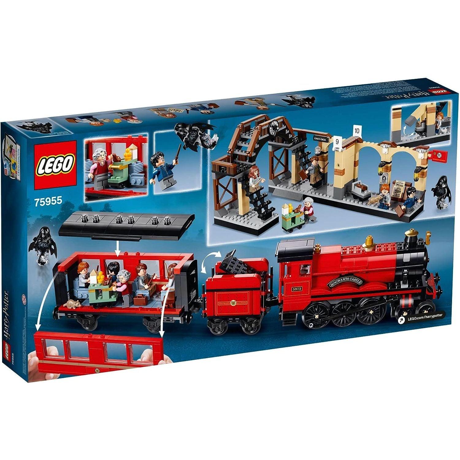 LEGO 75955  Harry Potter Hogwarts Express Toy Train Building Set includes Model Train and Harry Potter Minifigures Hermione Granger and Ron Weasley (801 Pieces) Retired