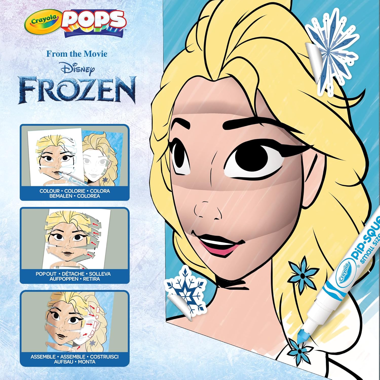 Crayola Pops 3D Frozen Art Set with 7 Markers