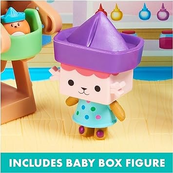 Gabby's Dollhouse, Baby Box Cat Craft-A-Riffic Room with Exclusive Figure, Accessories, Furniture and Dollhouse Delivery, Kids Toys for Ages 3 and up