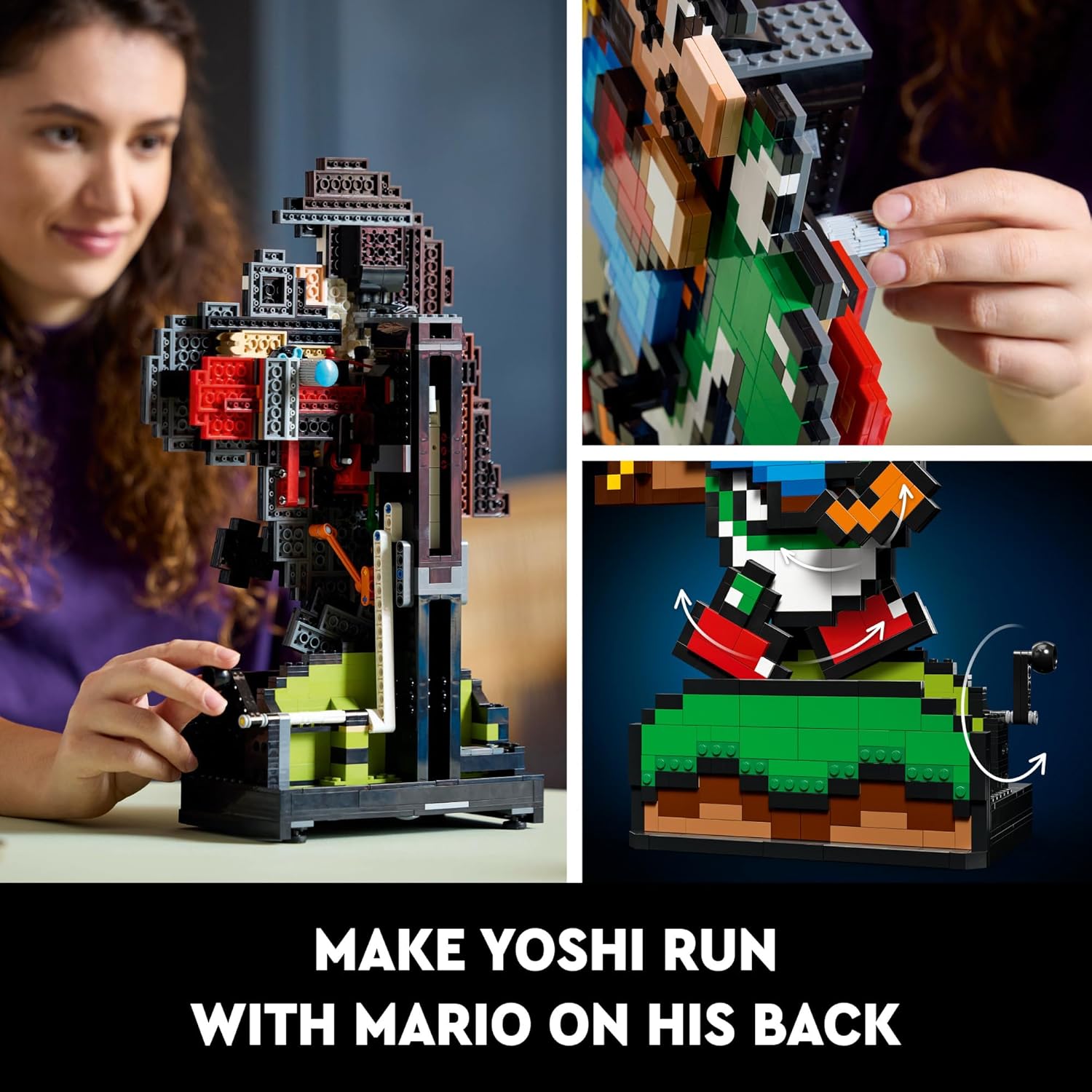 LEGO 71438 Super Mario World: Mario & Yoshi Nintendo Gift for Adult Fans, Mario Collectible Playset, Pixelated Nintendo Figures, Playful Display Model, Fun Room Décor, 71438