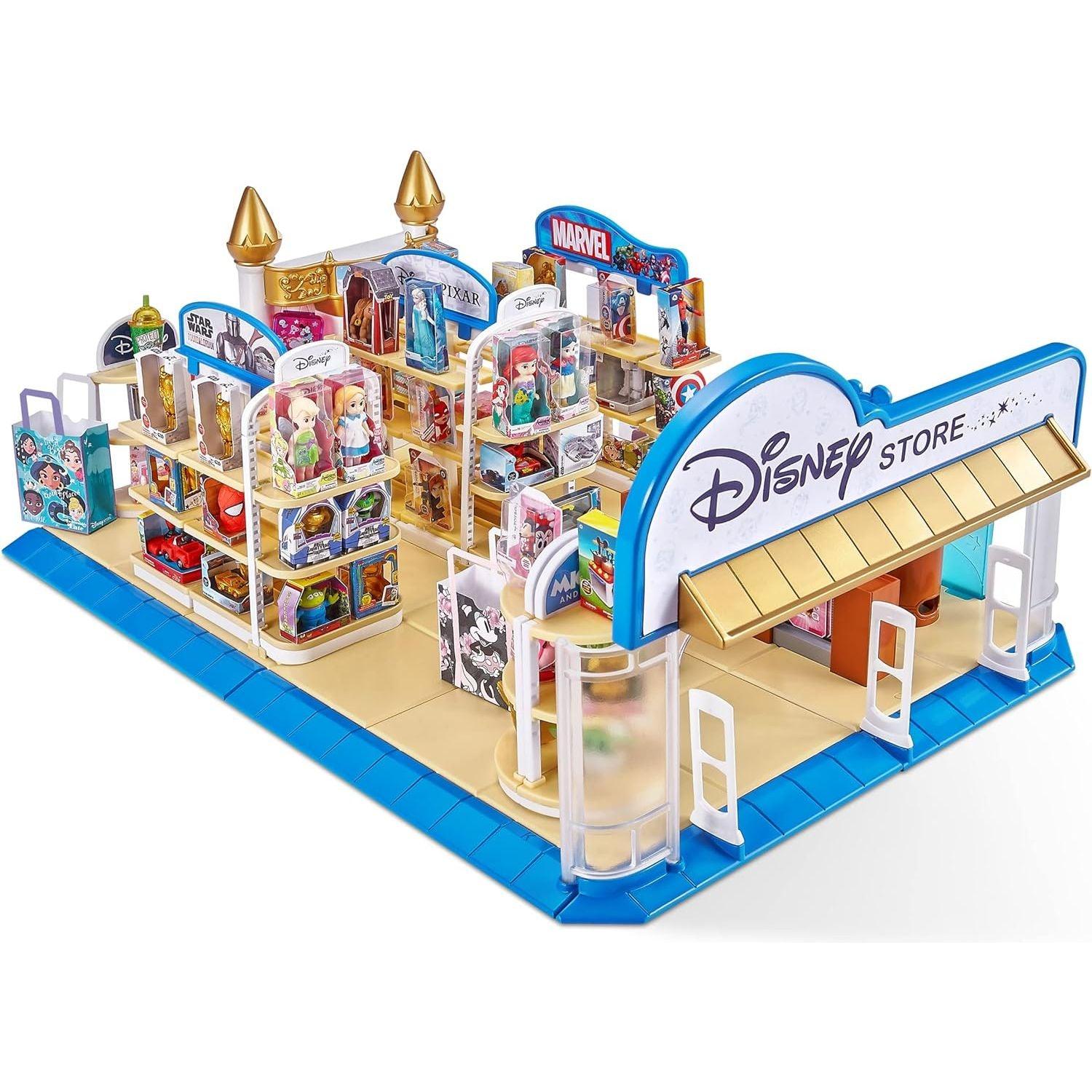 5 Surprise Mini Brands Disney Toy Store Playset by Zuru - Includes 5 Exclusive Mystery Mini's, Store and Display Mini Collectibles for Kids