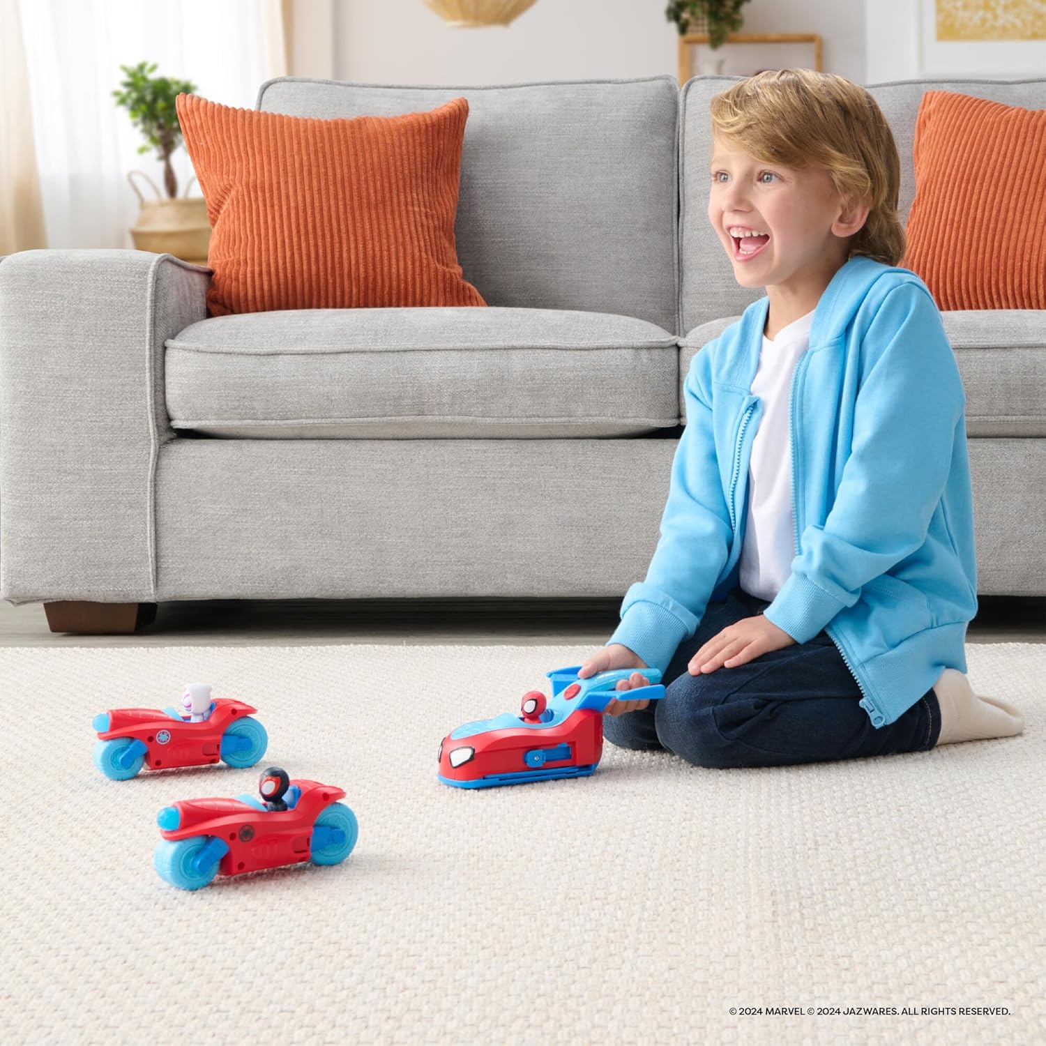 Jazwares - Spidey & His Amazing Friends - 3 Vehicles in 1 Split Racer - Spidey Team