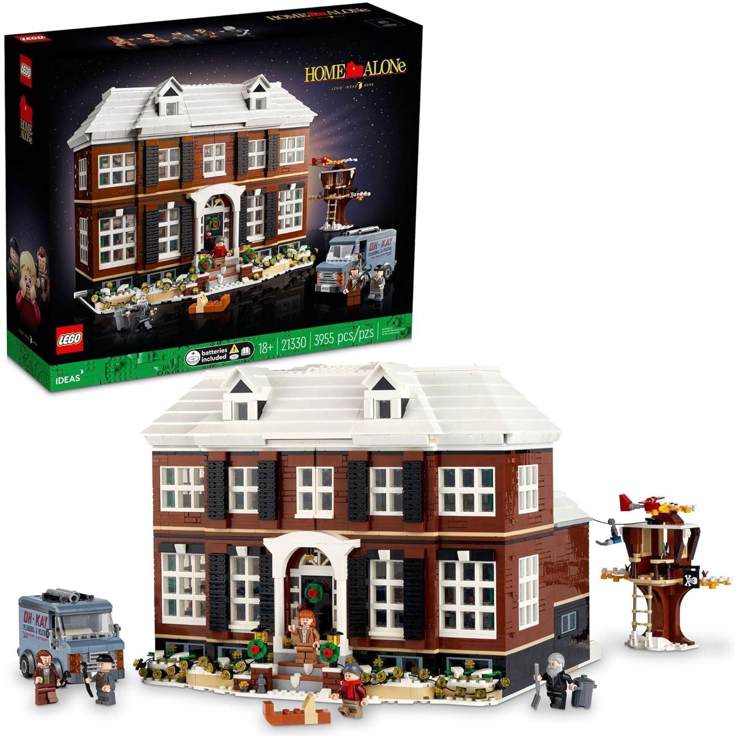 LEGO 21330  Ideas Home Alone McCallisters’ House Building Set for Adults, Movie Collectible Gift Idea with 5 Minifigures