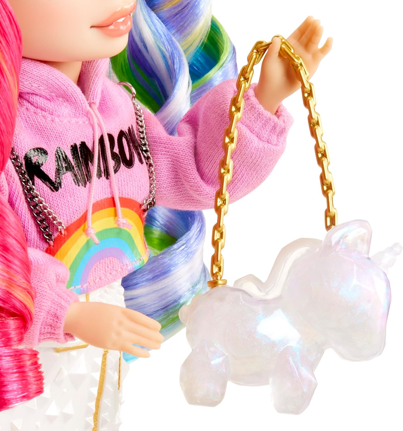 RAINBOW HIGH Creative Crystals Amaya - 28 cm Rainbow Model Doll with Crystal Accessory DIY Kit, Ring for You, Resin Game, Gift for 8+ Years, Non-Edible