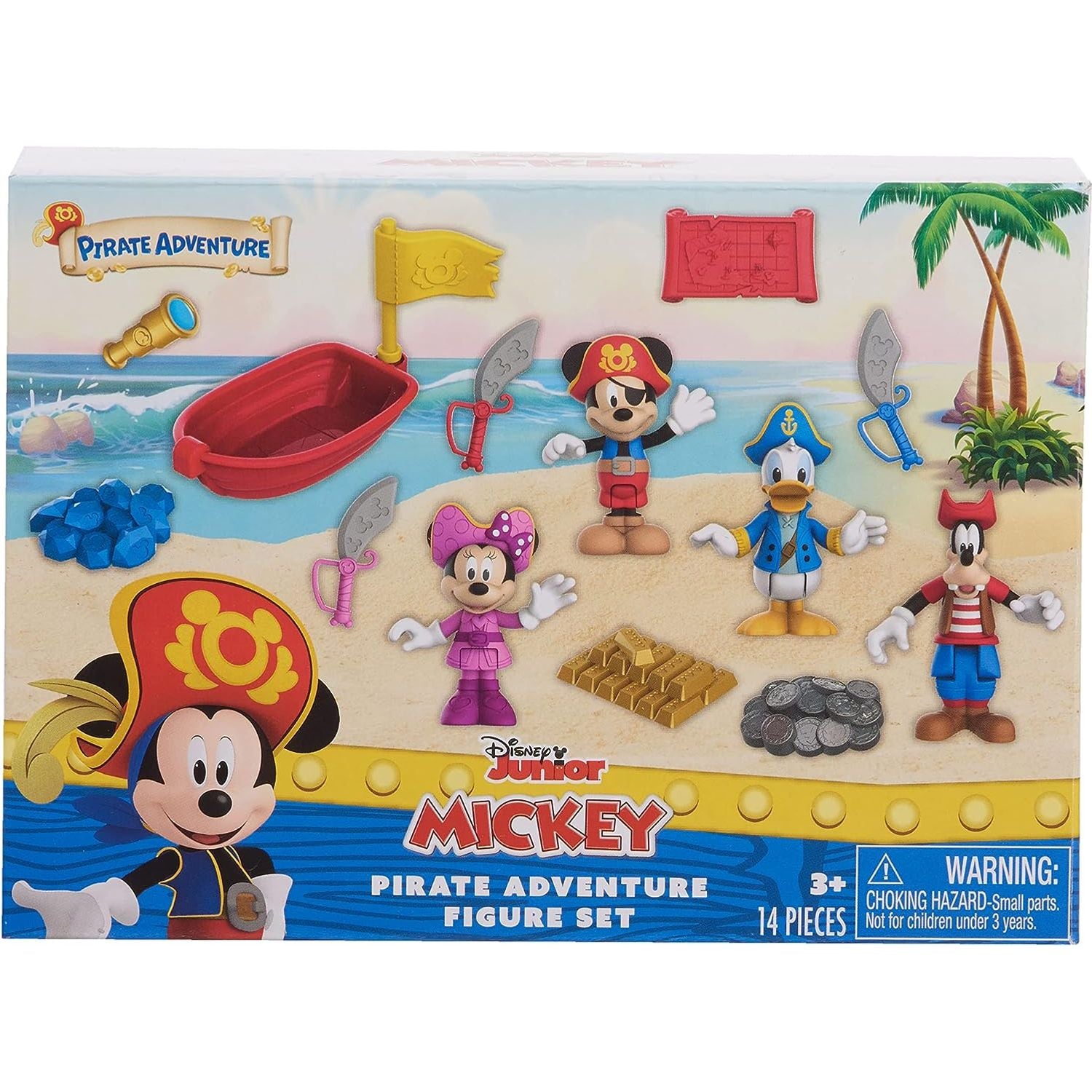 Mickey Mouse Pirate Adventure Figure Set, Kids Toys for Ages 3 Up