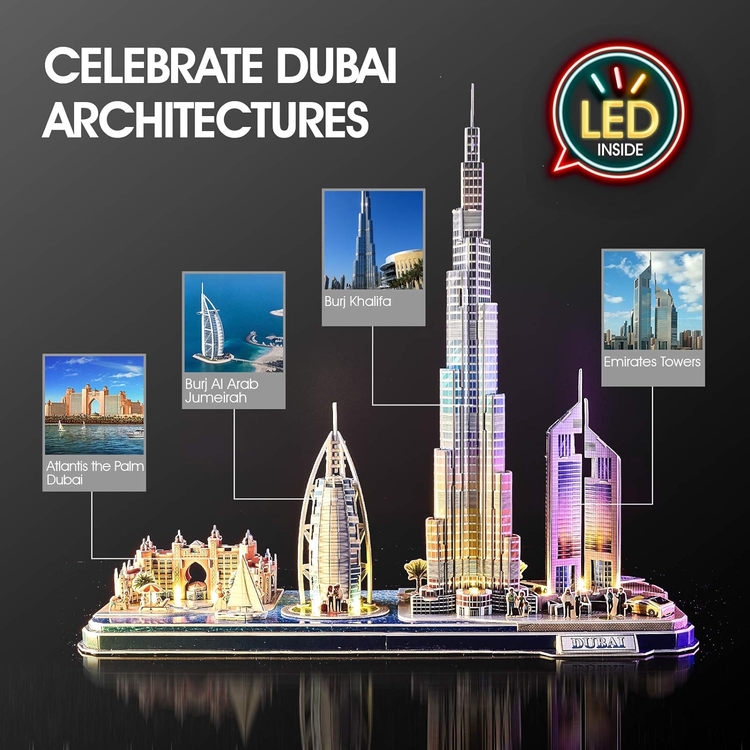 CubicFun  LED Dubai Cityline 3D Puzzles