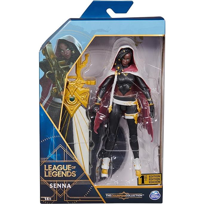 League of Legends, Official 6-Inch Senna Premium Collectible Action Figure with Base, The Champion Collection, Collector Grade