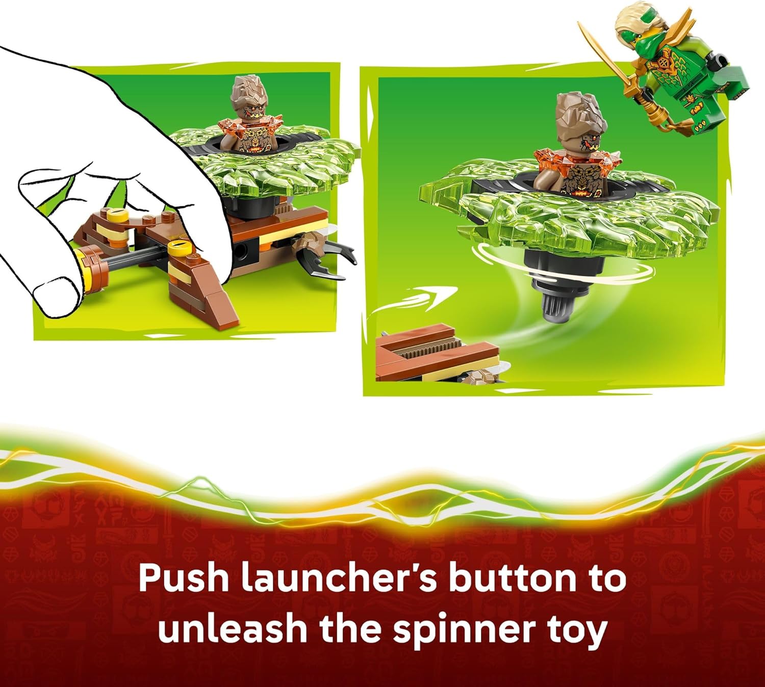 LEGO NINJAGO Loyd vs. Earth Monster Spinner Building Toy for Boys & Girls - Ninja Toy Figures & Playset for Kids, Ages 6+ - Includes 2 Minifigures for Pretend Play - Gift Idea for Birthdays - 71850