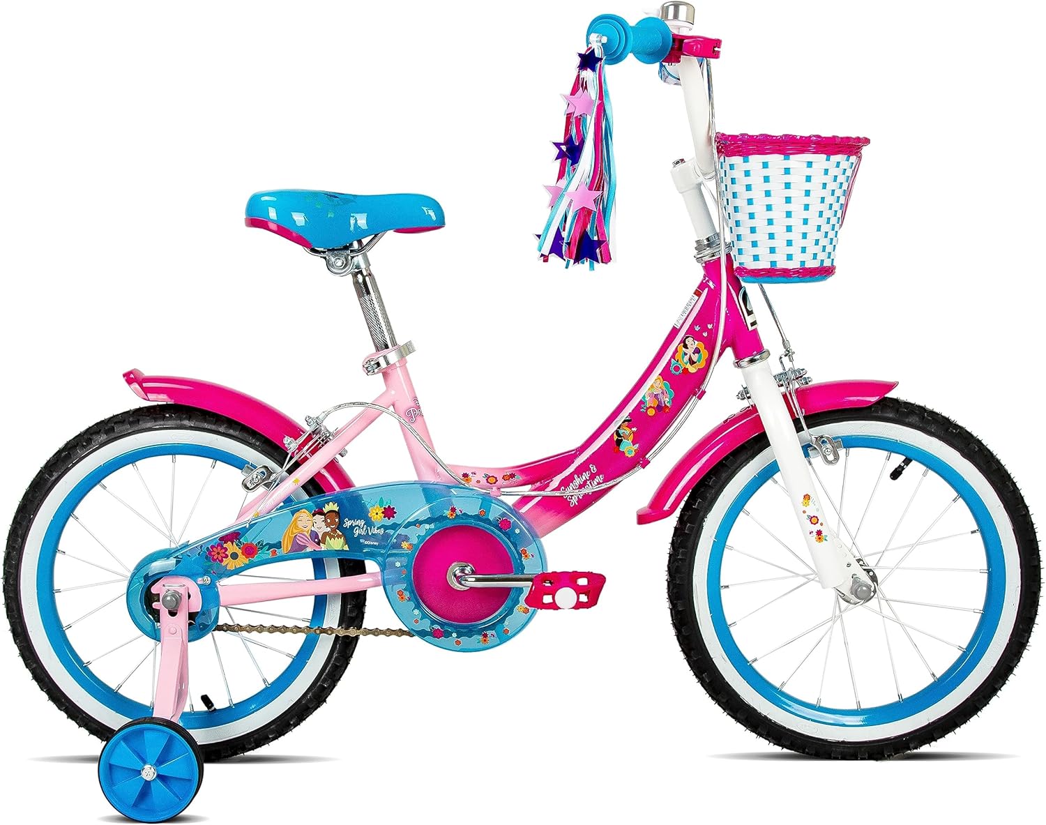 Spartan Disney Princess Bicycle, Rear Caliper Brakes, Easy Saddle Height Adjustment, Colorful, 4 Years+ - 16 Inches
