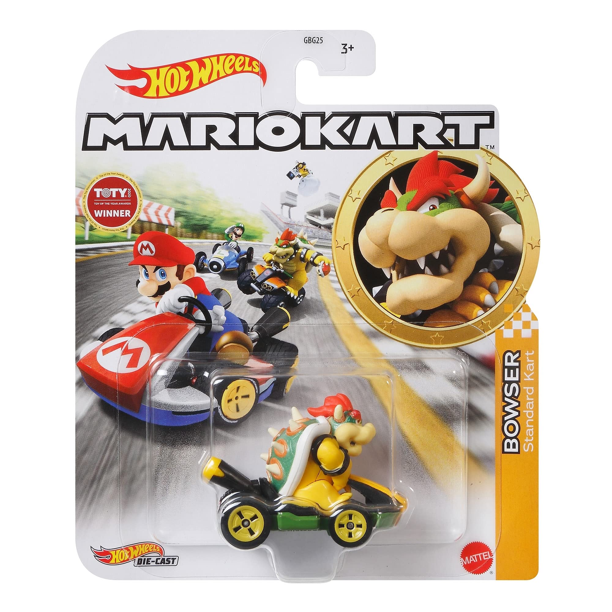 Hot Wheels Super Mario Character Cars 1:64 -  Bowser Standard Kart