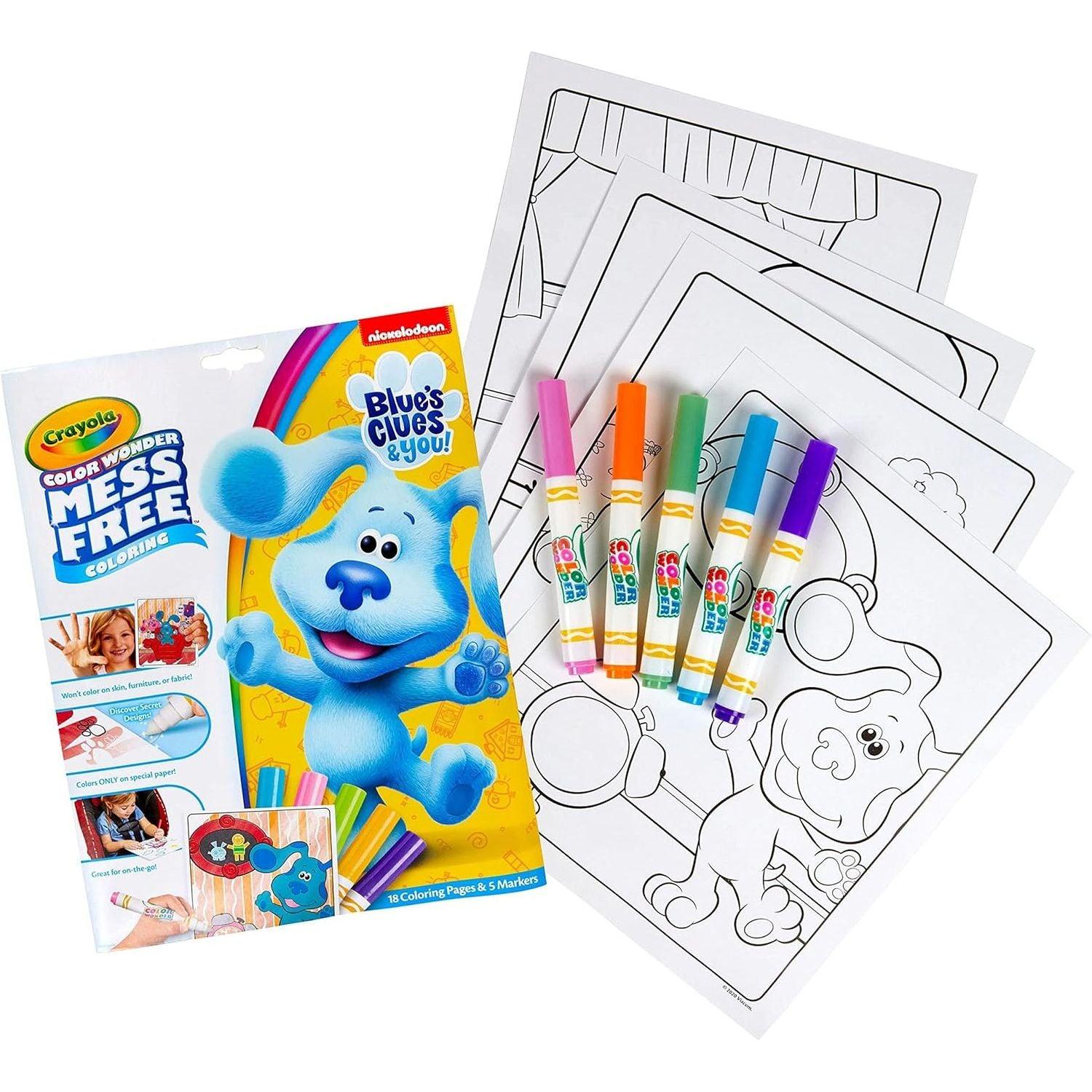 Crayola Blues Clues Color Wonder, 18 Mess Free Coloring Pages & 5 No Mess Markers