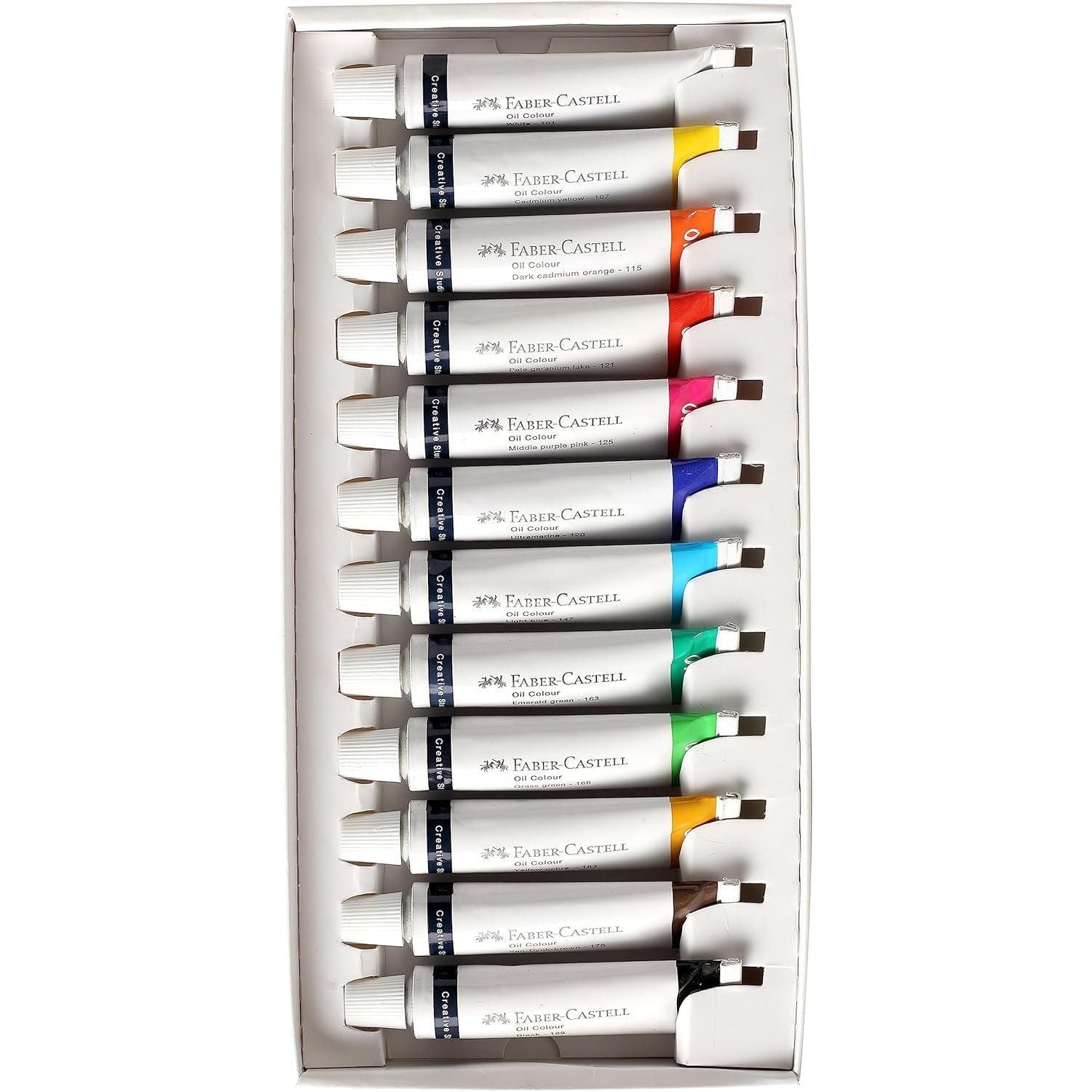 Faber-Castell 12 Oil Paints, Multi, 9ml