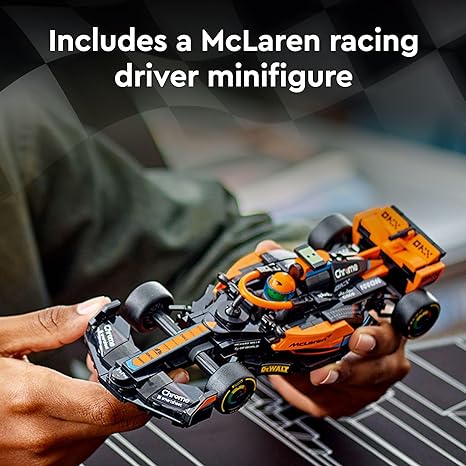 لعبة سيارة سباق ماكلارين فورمولا 1 76919 سبيد تشامبيونز 2023 من ليجو للعب والعرض، مجموعة ألعاب ماكلارين قابلة للبناء للأطفال