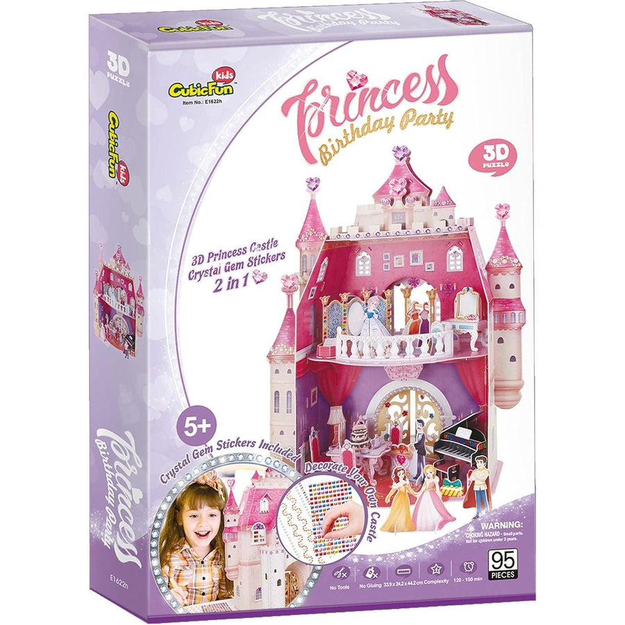 3D Puzzle Children - Princess Birthday Party , Princess Castle 95 Pieces