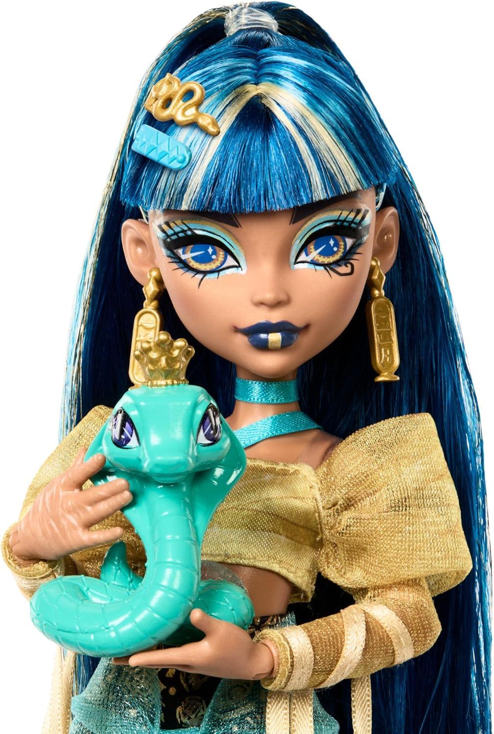Monster High Cleo De Nile Doll in Golden Blouse Layered Skirt