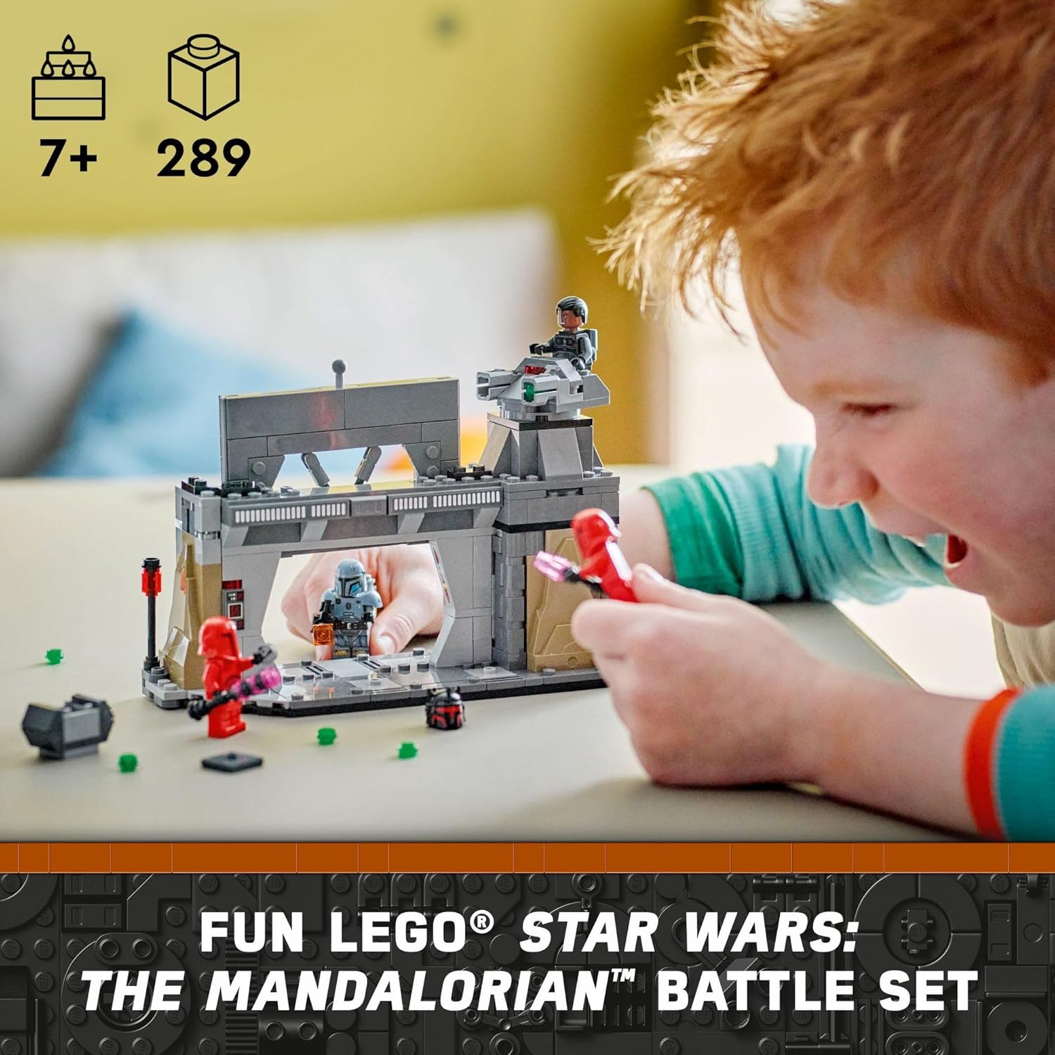 LEGO 75386 Star Wars The Mandalorian Paz Vizsla and Moff Gideon Battle, Fun Building Set for Kids, Collectible Star Wars Toy with 4 Minifigures