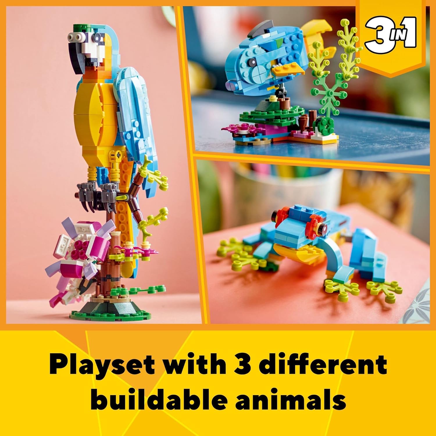 LEGO® Creator Exotic Parrot 31136 Building Toy Set (253 Pieces)