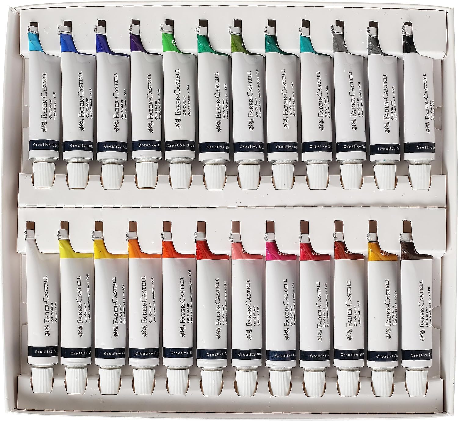 Faber-Castell 24 Oil Paints, Multi, 9ml