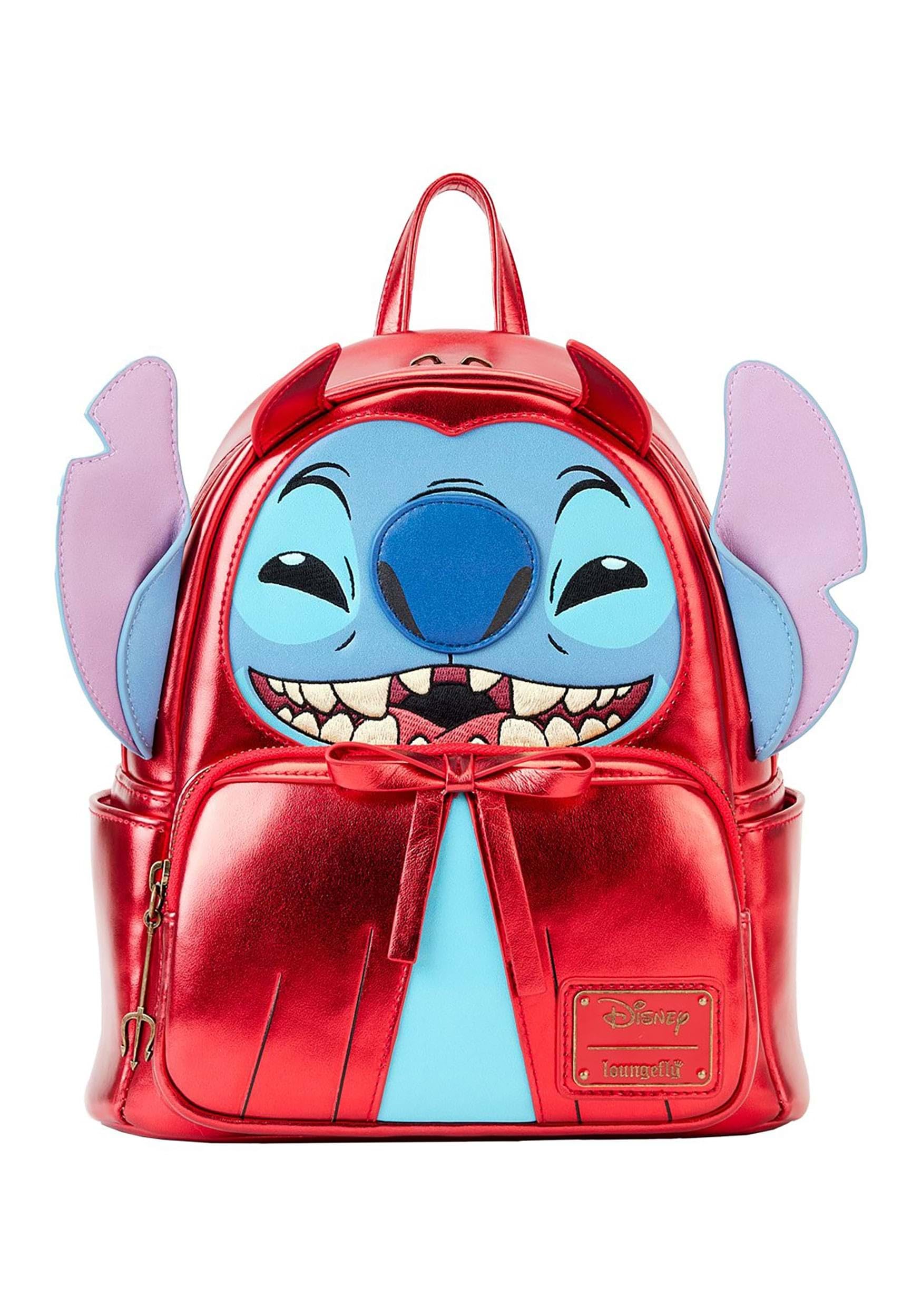 Loungefly Disney Stitch Devil Double Strap Mini Backpack