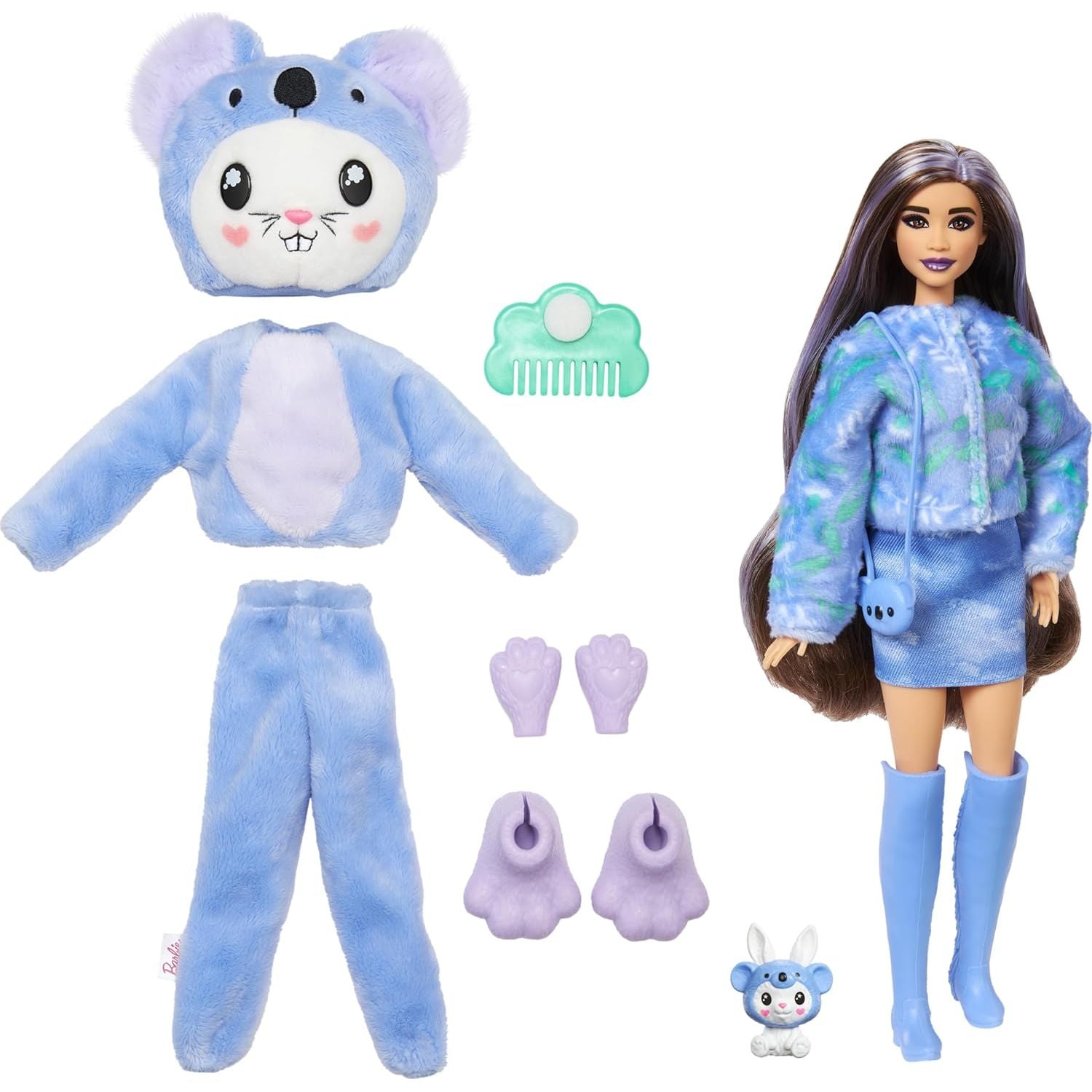 Barbie Cutie Reveal Doll & Accessories with Animal Plush Costume & 10 Surprises Including Color Change Easter Basket Stuffers, Bunny as a Koala in Costume-Themed Series