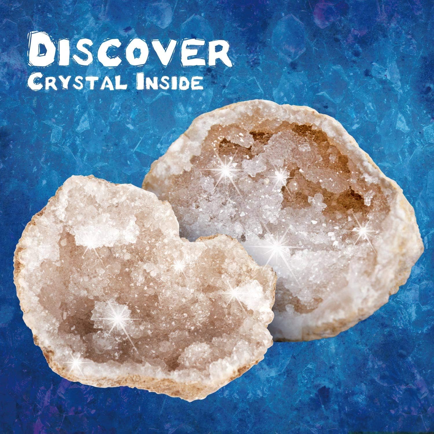 Break Open 10 Premium Geodes – Includes Goggles, Detailed Learning Guide