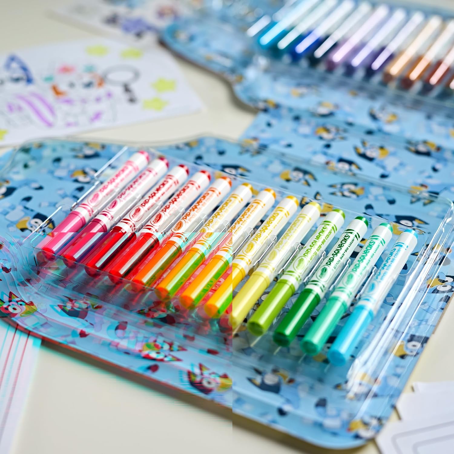 Crayola  Case with Colours & Stickers Bluey, Felt Pen Set, Colouring Pages, Stickers, 45 Pieces