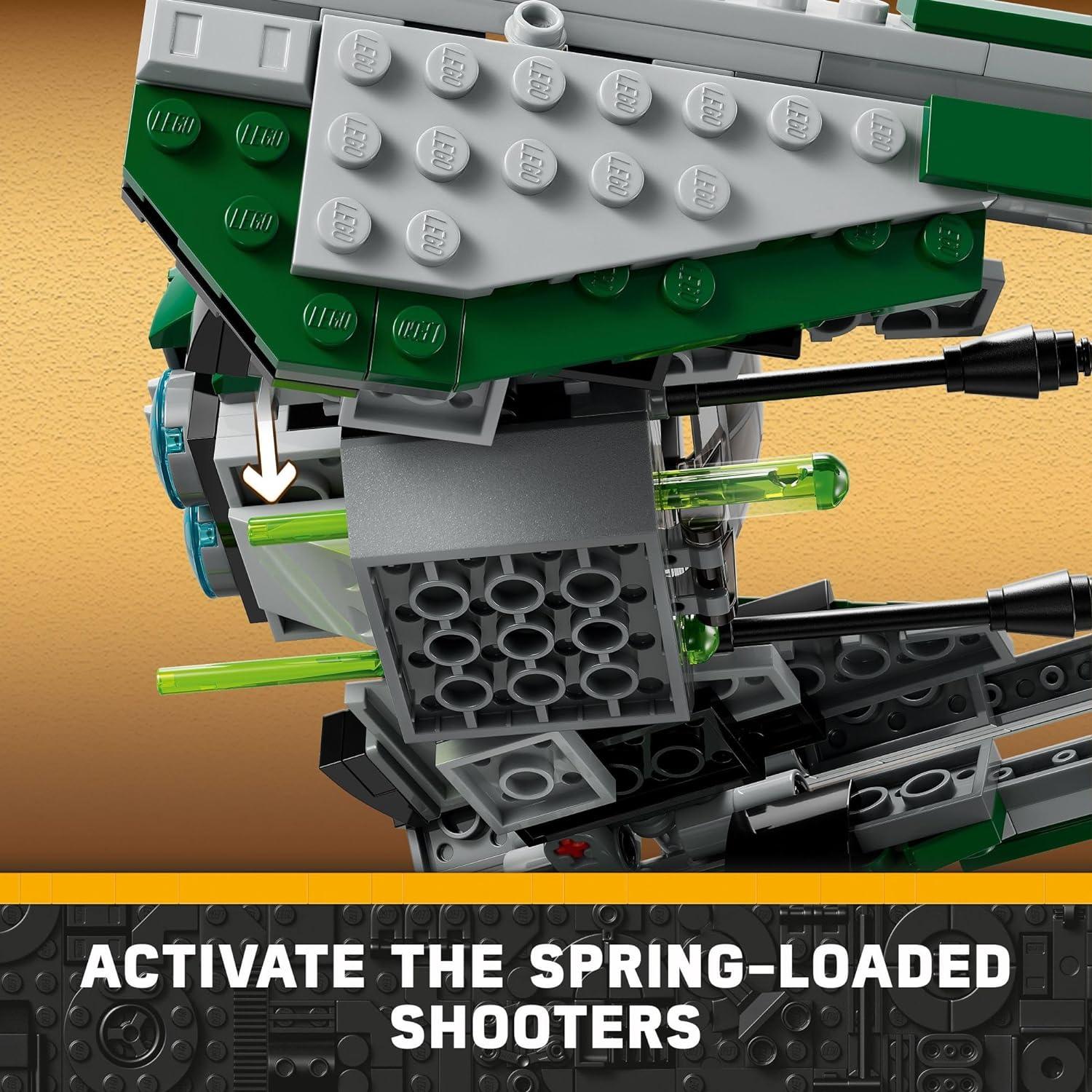 ليجو 75360 ستار وورز ذا كلون وورز يودا جيدي ستارفايتر ستار وورز قابلة للتجميع للأطفال تتميز بشخصية ماستر يودا مع لعبة السيف الضوئي