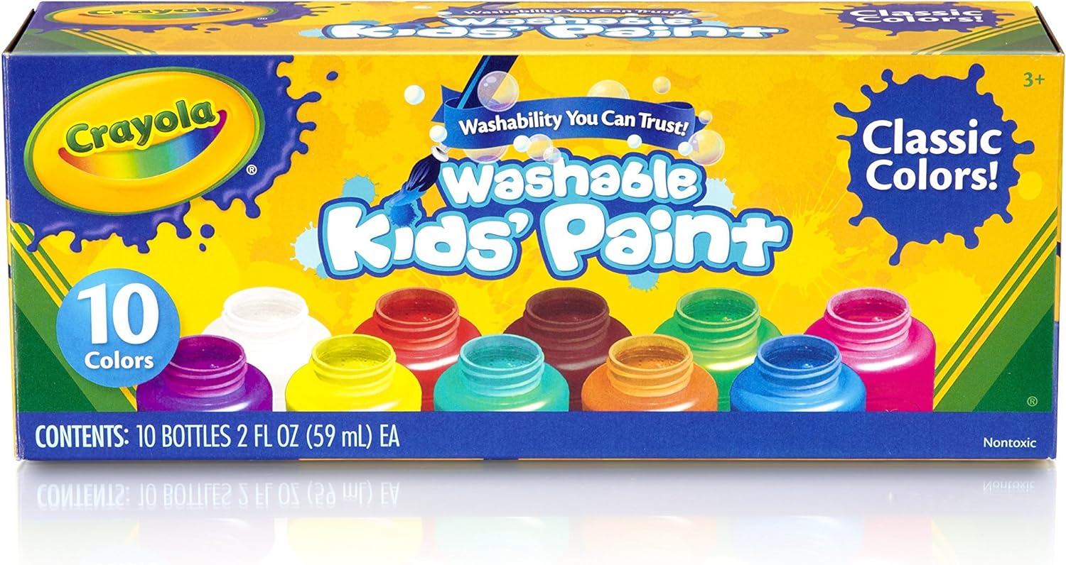 Crayola Washable Kids Set Activity Paint, Multi 10 per