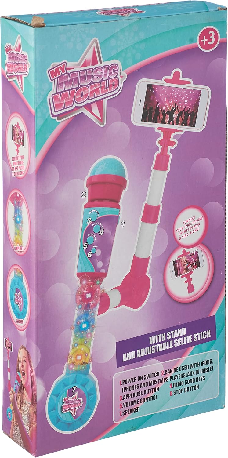 Toy Mingye My Music World Microphone and Selfie Stick Stand Toy for Girls