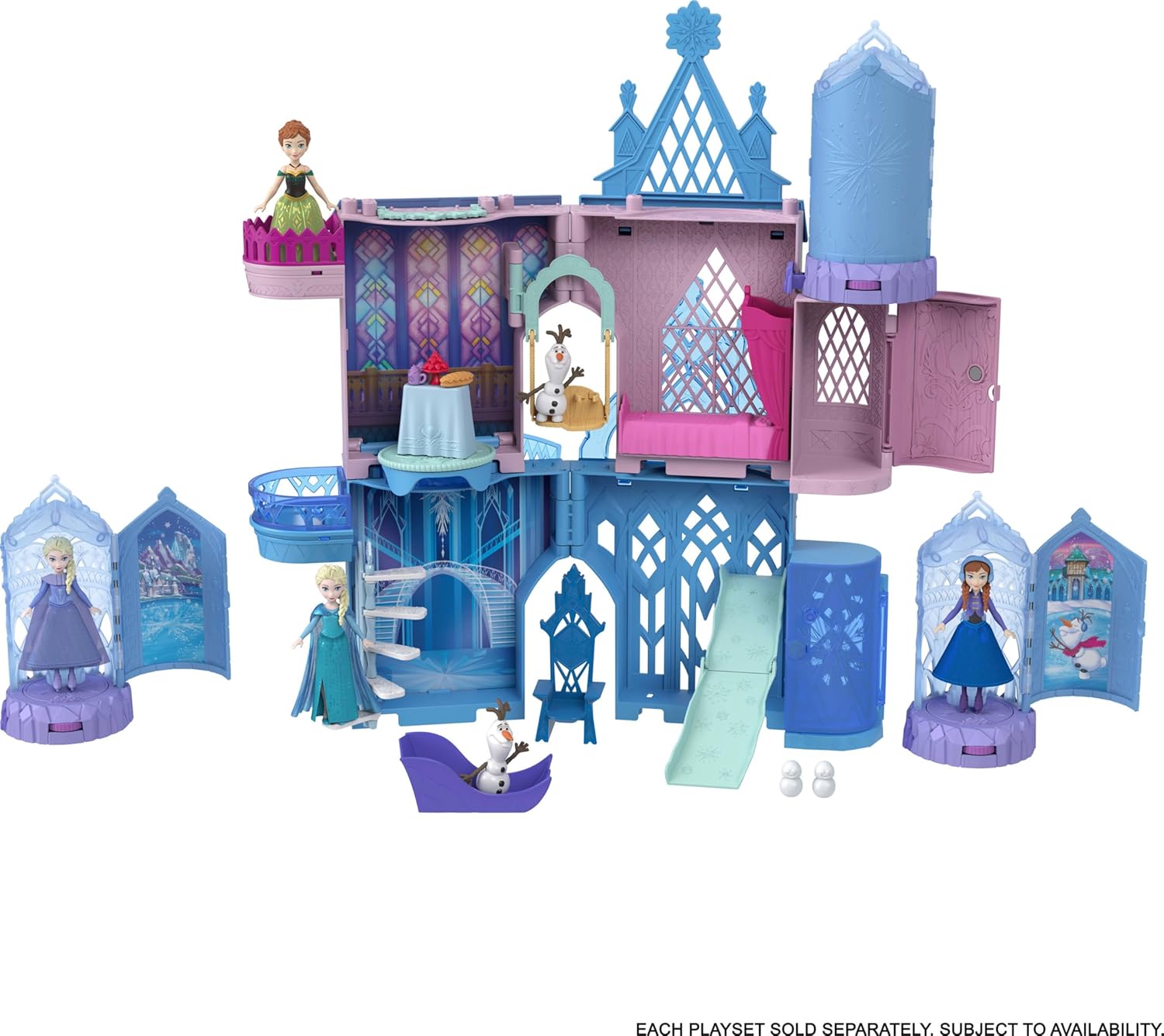 Mattel Disney Frozen Ice Castle Spin Surprise Toy Set