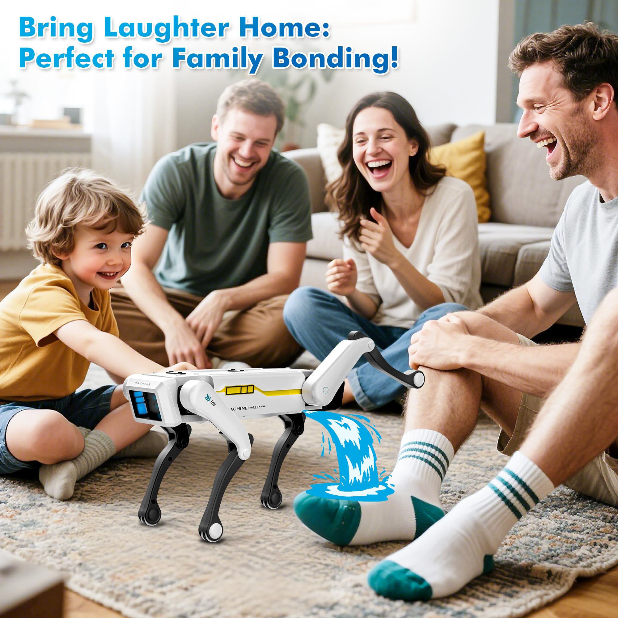Shoot Robot Dog - Interactive STEM Pet with Voice Control, 30+ Actions & APP Programming, Durable Design for Kids Age 6+