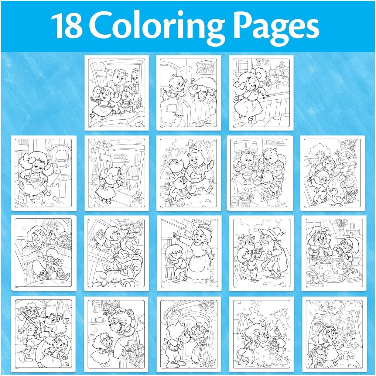 Crayola Color Wonder Fairytales (18 Pages), Mess Free Coloring for Kids & Toddlers