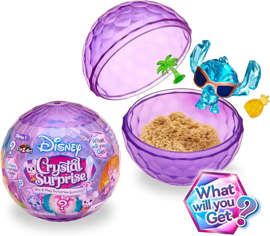 Disney Crystal Surprise Series 1, Mini Collectible Crystal Figures with Activity Compound, Collectible Blind Bag Inspired Figures, Kids Toys for Ages 3 and Up