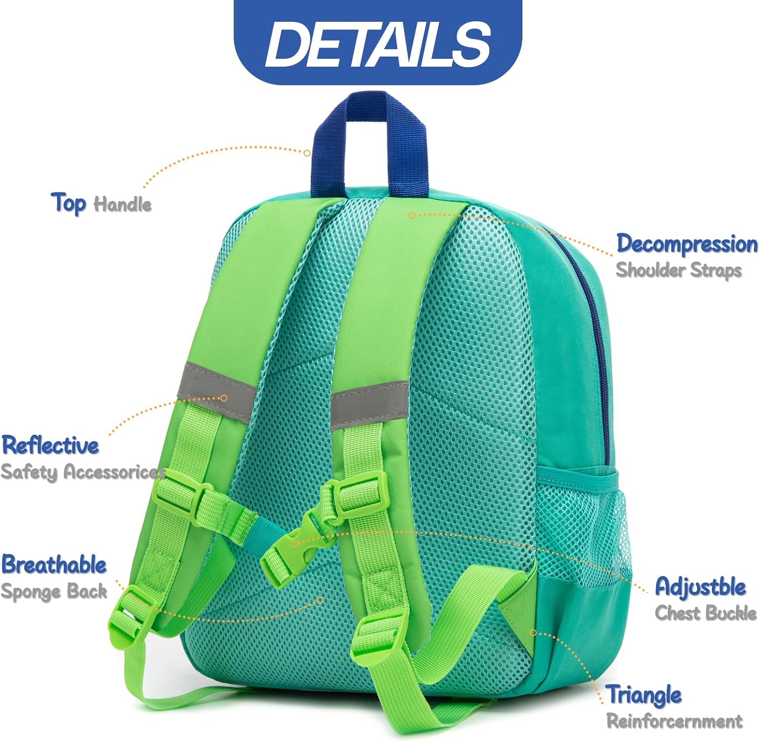 Toddler Backpack for Boys and Girls, Dinosaur Preschool Kindergarten Backpack boy, Waterproof School BookBag for kids Age 2-5