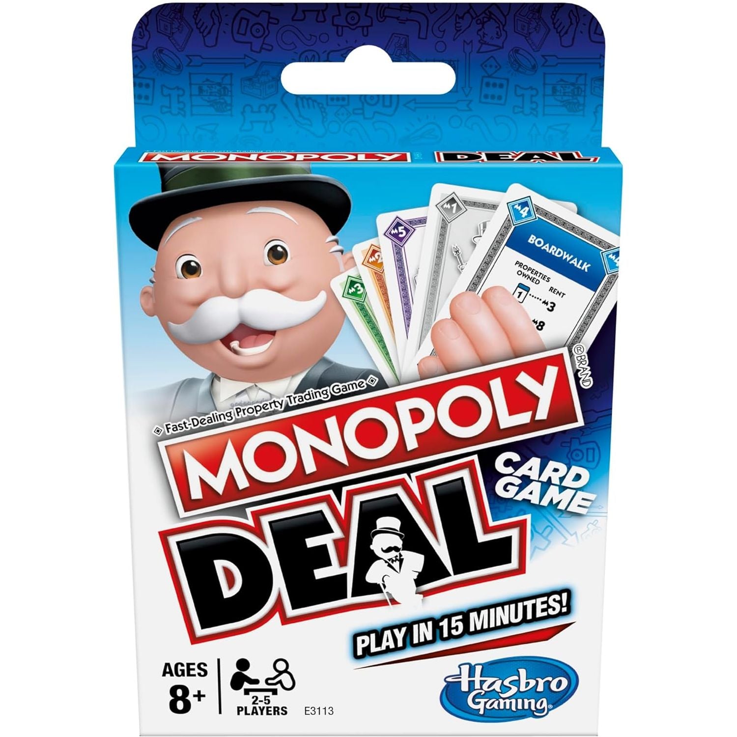 Monopoly Deal Quick-Playing Card Game for Families, Kids Ages 8 and Up and 2-5 Players