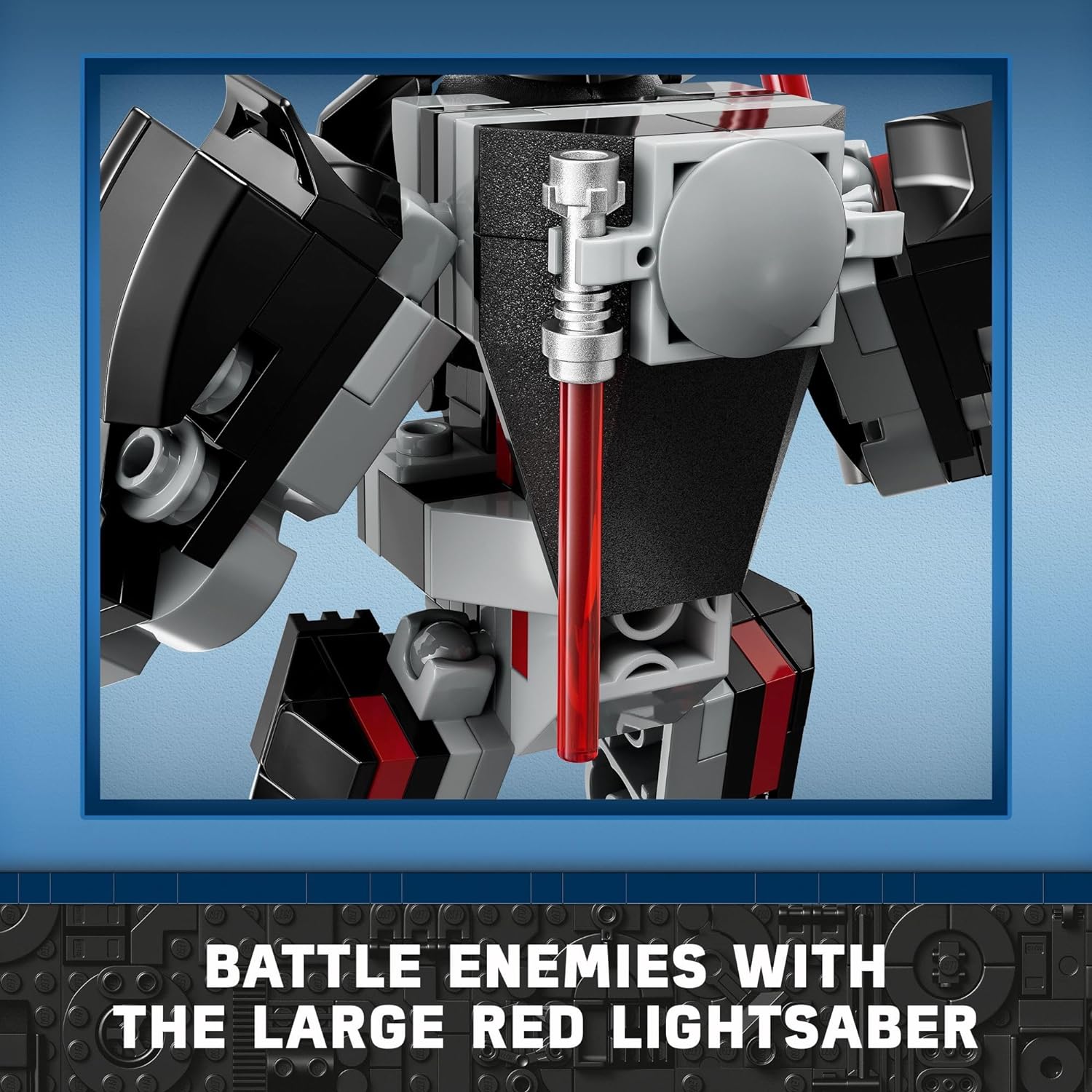 LEGO 75368  Star Wars Darth Vader Mech Buildable Star Wars Action Figure, This Collectible Star Wars Toy for Kids Ages 6 and Up Features an Opening Cockpit, Buildable Lightsaber and 1 Minifigure