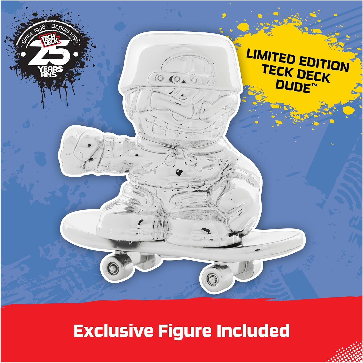 TECH DECK, 25th Anniversary 8-Pack Fingerboards with Exclusive Figure, Collectible and Customizable Mini Skateboards