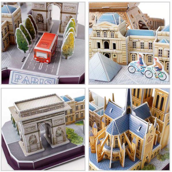CubicFun City Line Paris Landmarks 3D Puzzle 114 Pieces