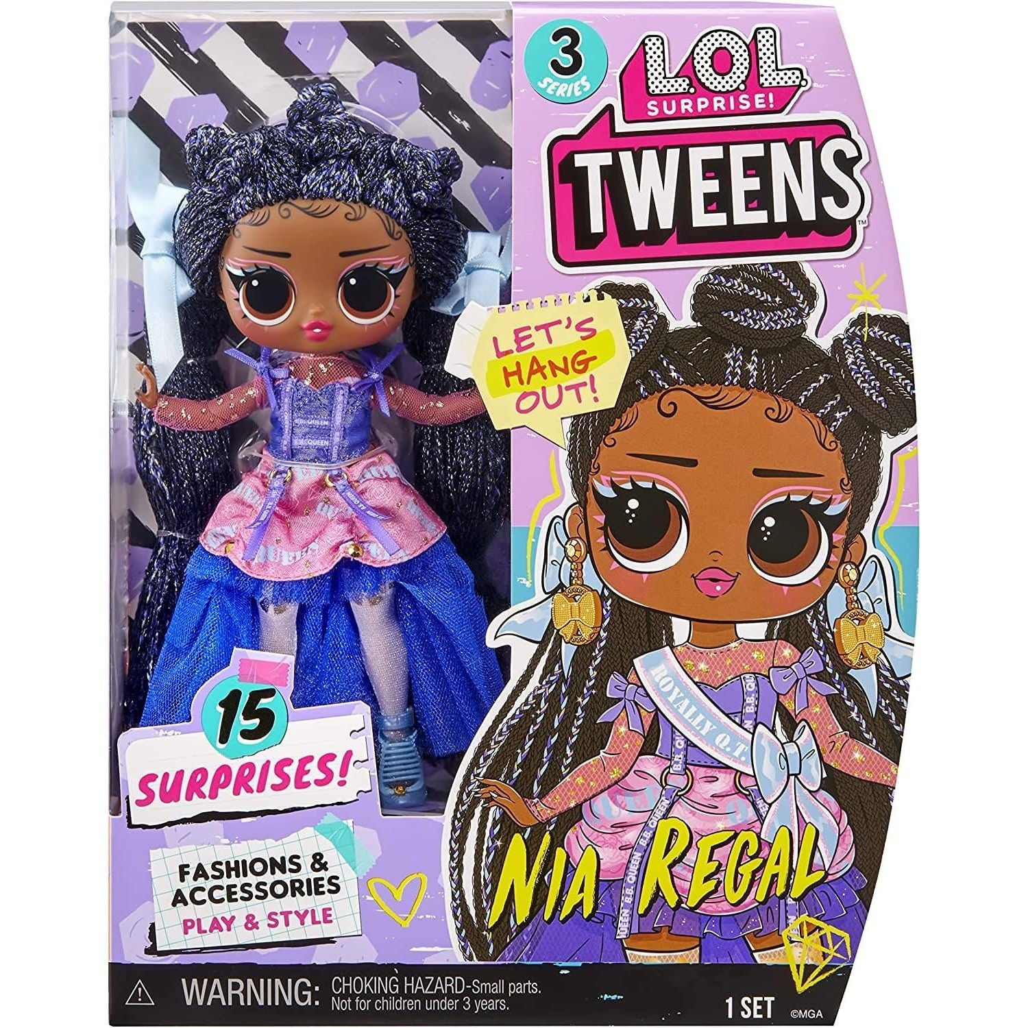 L.O.L. Surprise! Tweens Series 3 Nia Regal Fashion Doll with 15 Surprises Including Accessories for Play & Style, Holiday Toy Playset