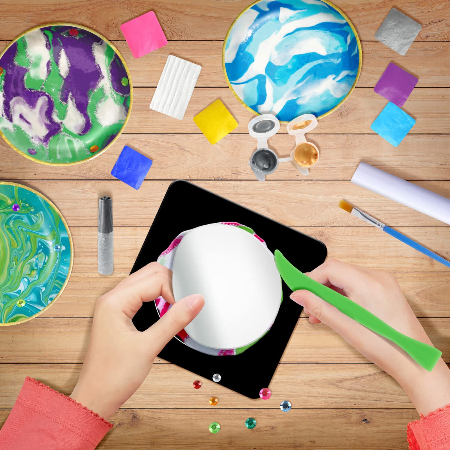 طبق مجوهرات من الطين إيدومان، لعبة DIY للأطفال EDM084، 6+