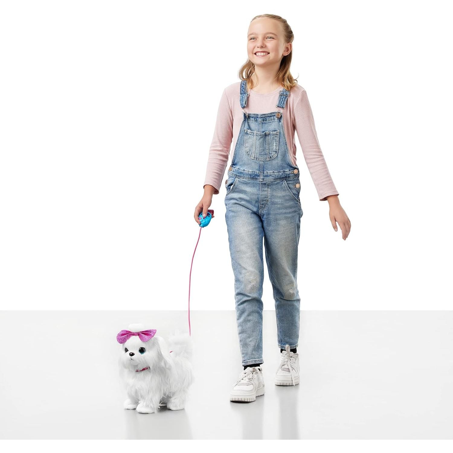 زورو بيتس ألايف ليل باو الكلب التفاعلي الذي يمشي ويهتز وينبح، حيوان أليف تفاعلي من القطيفة